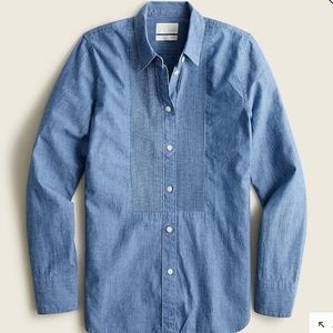 J.Crew Tuxedo Style Chambray Pullover